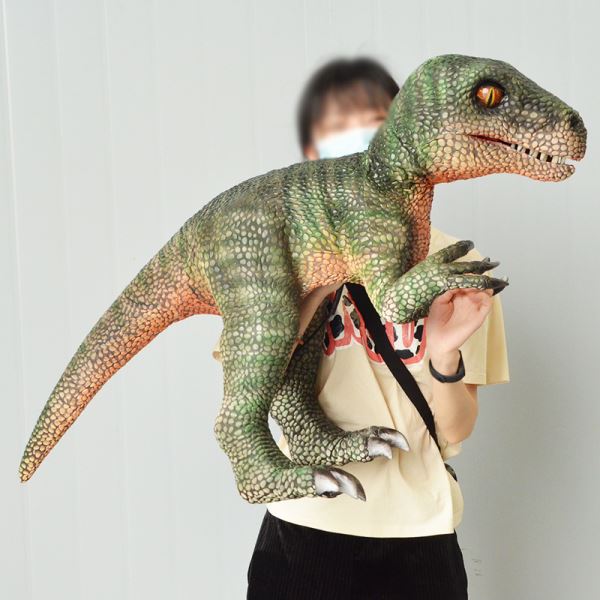 Animatronic baby dinosaur hand puppets Velociraptor