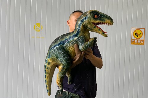 Dinosaur Hand Puppet, Realistic Velociraptor Hand Puppet