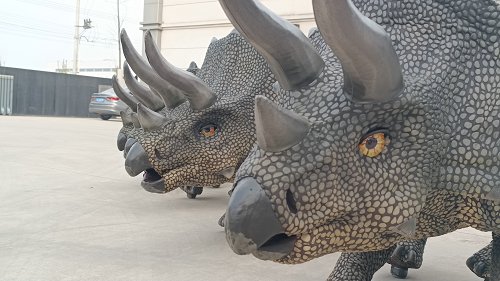 Custom Triceratops Animatronic Shell for Unitree Robot Dog