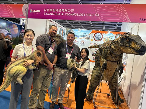 Zigong Huayu Technology en IAAPA Expo Europe 2026 — Criaturas Animatrónicas Personalizadas para Proyectos de Atracciones Globales
